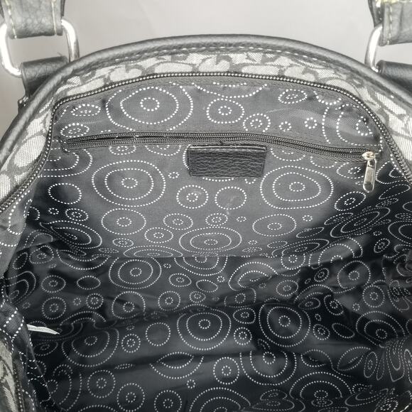 Guess Shoulder Bag with All Over Logo, Black Gray - Picture 6 of 13